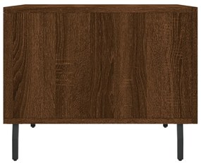 Mesa centro 2 pcs 50x50x40 cm madeira proc. carvalho castanho