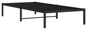 Estrutura de cama metal 90x190 cm preto