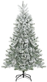 HOMCOM Árvore de Natal com Neve Artificial 150cm com 521 Ramos PVC e PE Base Dobrável e Suporte de Metal Decoração de Natal | Aosom Portugal