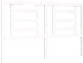 Cama sem colchão 160x200 cm madeira de pinho maciça branco