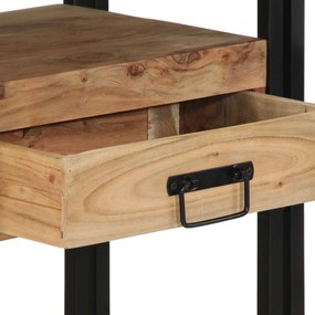 Mesa de Console vidaXL Preta 90x33x75 cm em Madeira de Acácia Sólida e