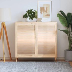 Portas de armário 2 pcs com design de persiana pinho maciço