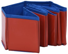 Piscina para cães dobrável 80x20 cm PVC vermelho