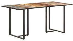 Mesa de jantar 160 cm madeira recuperada maciça