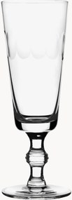 Copos de champanhe em cristal artesanal Lens, conjunto de 4