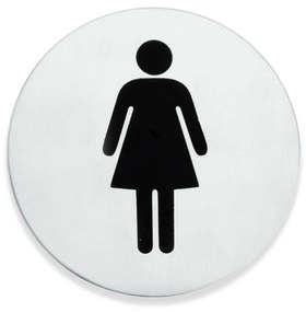 Sinal Inox WC Mulher 7.5cm