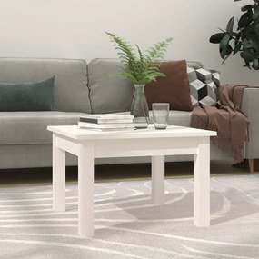 vidaXL Mesa de centro 45x45x30 cm pinho maciço branco