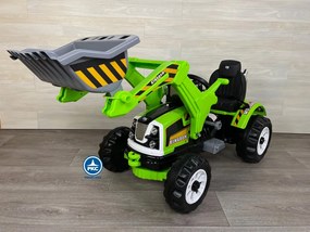 Trator infantil eletrico Tractor Claas Style 12V com Pá frontal Verde