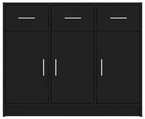 Aparador 91x28x75 cm derivados de madeira preto
