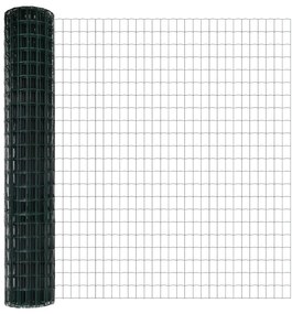 Cerca Euro com 7 Postes 1,6x10 m Aço Galvanizado Verde