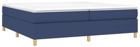 Estrutura de cama sem colchão 200x200 cm tecido azul