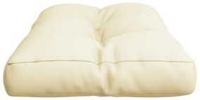 Almofadão para sofá de paletes 80x40x12 cm tecido creme