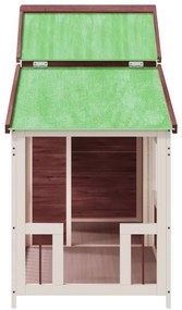 Casota para cães 143x60,5x109 cm pinho maciço cor moca