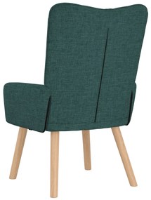 Cadeira Relaxante vidaXL Verde Escuro em Tecido