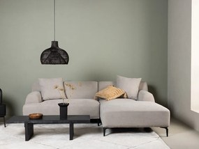 Sofá de canto Dallas 4362, Cinzento claro, 242x158x77cm, 68 kg, Pernas: Metal