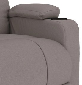 Poltrona de massagens tecido cinza-acastanhado