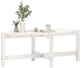 Mesa de centro 118x63x45 cm madeira de pinho maciça branco