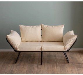 Sofá-Cama de 2 Lugares Viper – Creme Claro – 180x60 cm