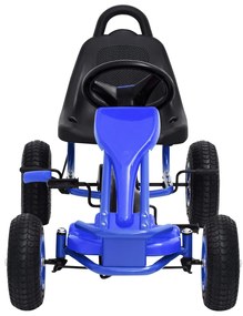 Kart a pedais com pneus pneumáticos azul