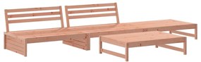 4 pcs conj. lounge jardim com almofadões madeira douglas maciça
