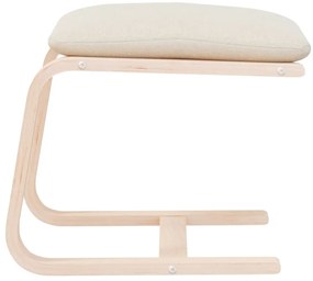 Apoio de pés 51x41x40 cm tecido cor creme