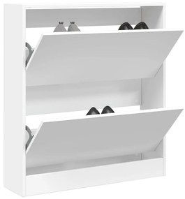 vidaXL Sapateira 80x21x87,5 cm derivados de madeira branco