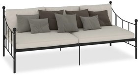 Estrutura sofá-cama 90x200 cm metal preto
