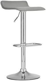 Banco de bar DYN em couro sintético 38 x 65-85 x 41 cm Cinzento