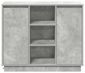 Buffet com LED Cinza Concreto 90x32x75 cm Madeira engenheirada