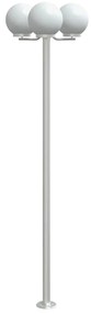 Candeeiro de chão para exterior 2 pcs 215 cm aço inox. prateado