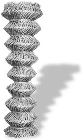 Cerca de arame 25x1,25 m aço galvanizado prateado