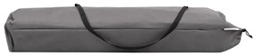 Espreguiçadeira/cama dobrável para 2 pessoas aço cinzento