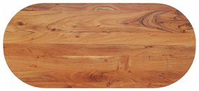 vidaXL Tampo de mesa oval 90x40x2,5 cm madeira de acácia maciça