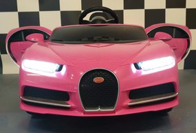 Carro Bateria infantil Bugatti Chiron rosa 12 volts