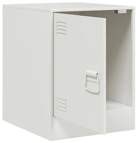 Mesas de cabeceira 2 pcs 34,5x39x44 cm aço branco