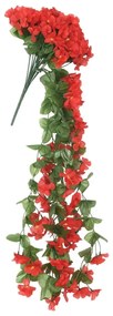 Grinaldas de flores de Natal 3 pcs 85 cm vermelho