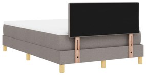 Cama Box Spring com Colchão Taupe 120x190 cm Tecido