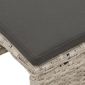 Conjunto de Sofás para Exterior Cinza claro e cinza escuro