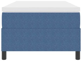 Cama Box Spring com Colchão - Azul, 80 x 200 cm, Tecido de Veludo Cote