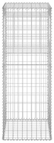 Postes/cestos gabião 2 pcs 50x50x140 cm ferro
