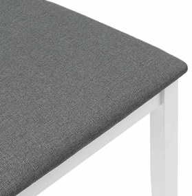 Cadeiras de jantar com almofadões 2 pcs madeira maciça branco