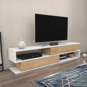 Suporte para TV Cortez – Branco Carvalho – 160 cm x 35,3 cm x 38,6 cm