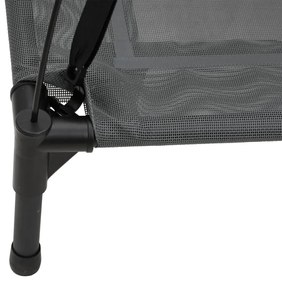 Cama para cães com toldo tecido oxford e aço antracite
