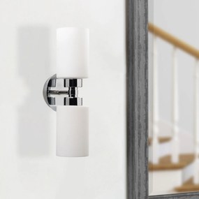 Aplique de Parede Balcova – Prateado – Diâmetro 11 cm x Altura 43 cm
