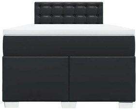 Cama com Molas/Colchão e Luzes Led - 120x200 cm - Couro Artificial Pre