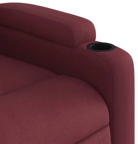 Poltrona de massagens reclinável tecido vermelho tinto