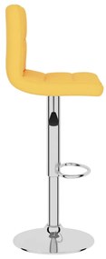 Bancos de bar 2 pcs tecido amarelo mostarda