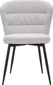 CONJUNTO 2 CADEIRAS LOSANNA 58X60,5X85 CM CINZENTO E PRETO