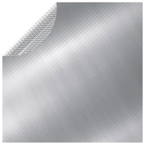 93088 vidaXL Cobertura para piscina 455 cm PE prateado