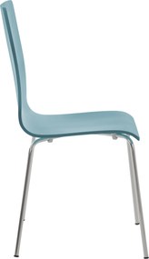 Conjunto de 4 cadeiras de cozinha e sala de jantar Pepe 43 x 87 x 47 cm Azul